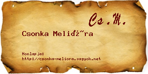 Csonka Melióra névjegykártya